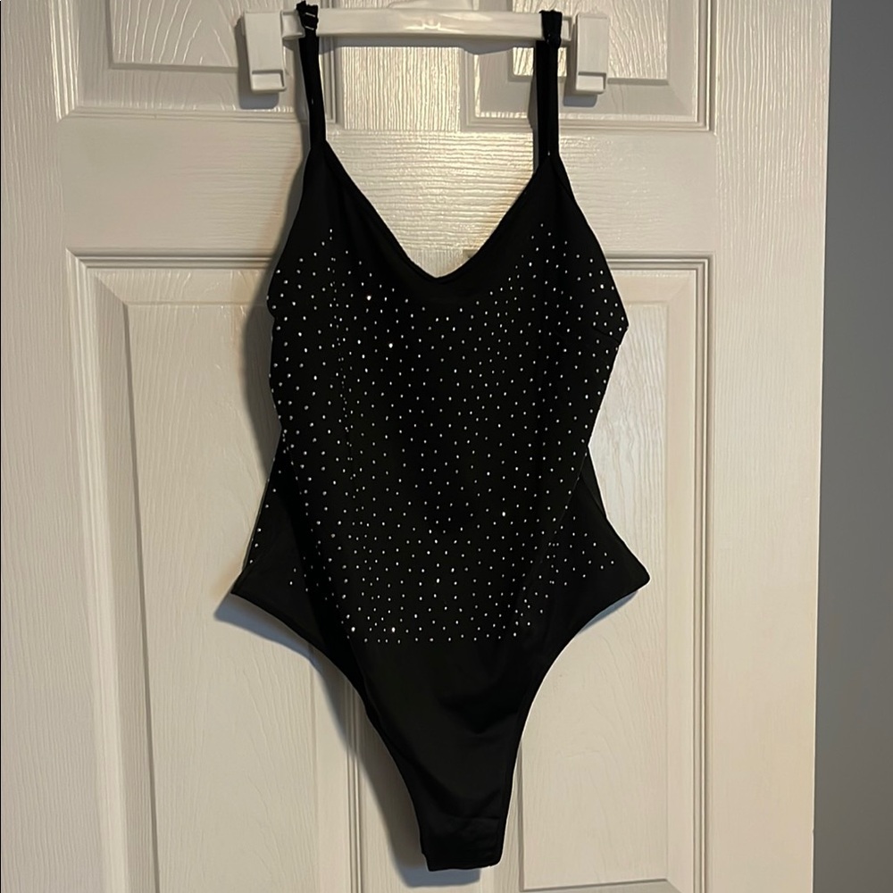 Black Studded Women’s Bodysuit